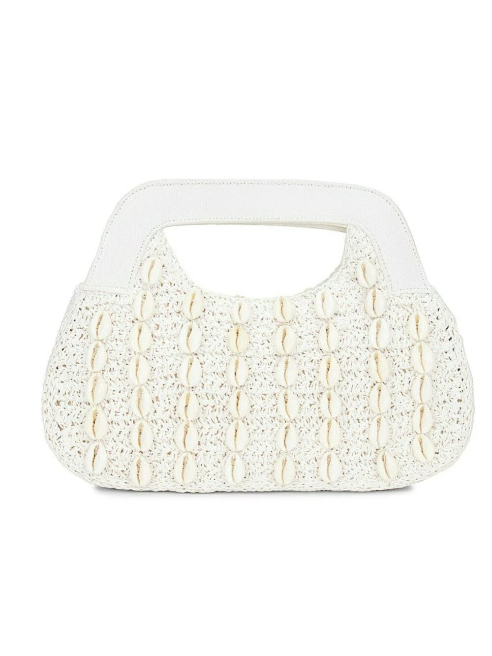 L Space Miley Shell Embellished Off White Hand Bag Purse New